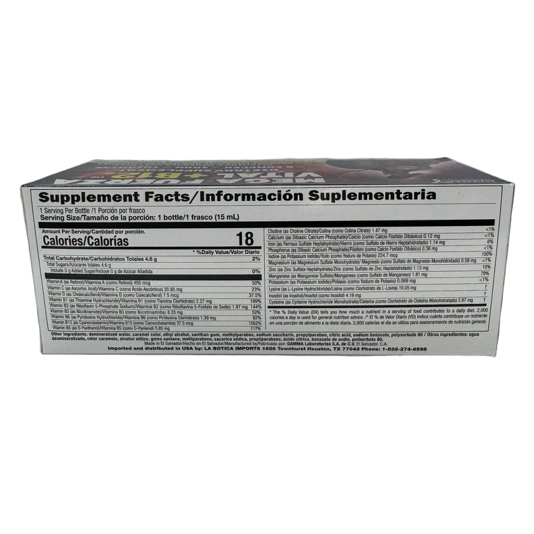 Mega Fuerza Vital +B12 de 21 Frascos