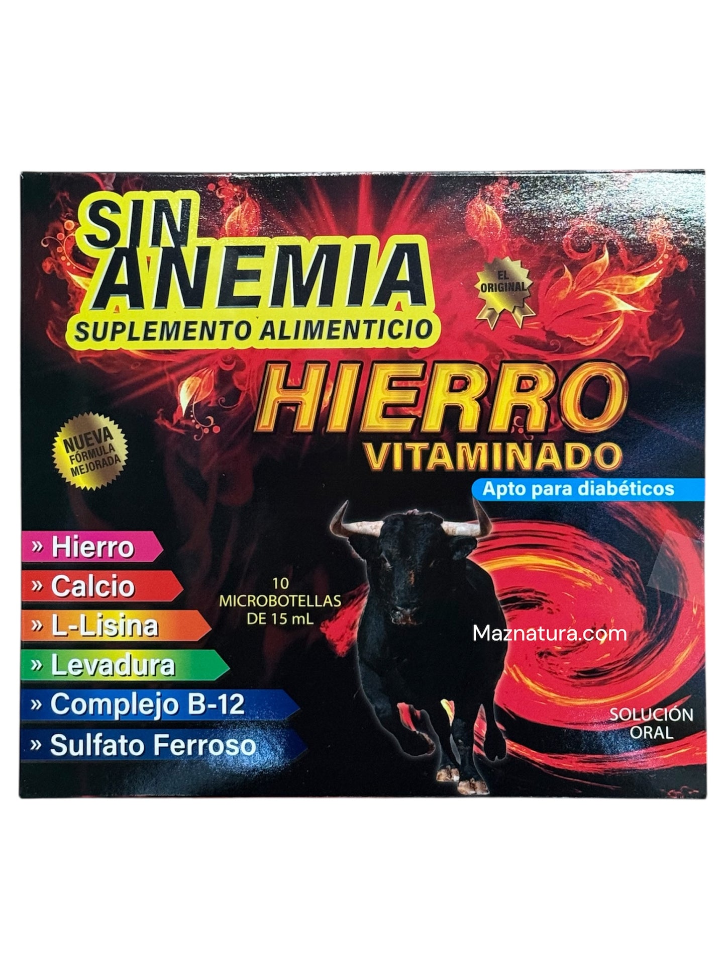 Sin Anemia Suplemento Alimenticio Hierro Vitaminado Ampolleta Bebible