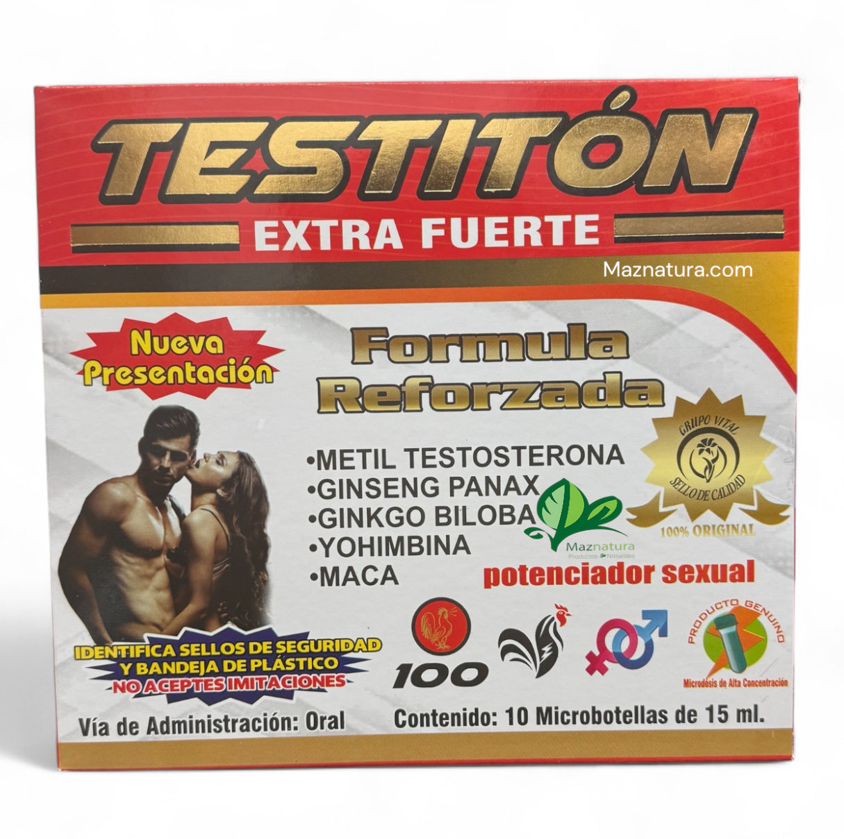 Testiton Extra Fuerte Formula Reforzado Ampolleta Bebible