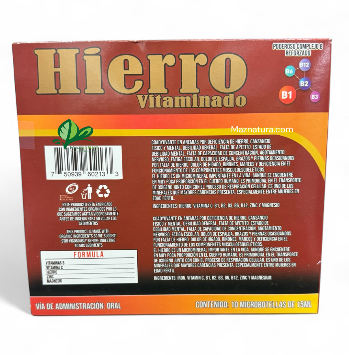 Hierro Vitaminado Ampolleta Bebible
