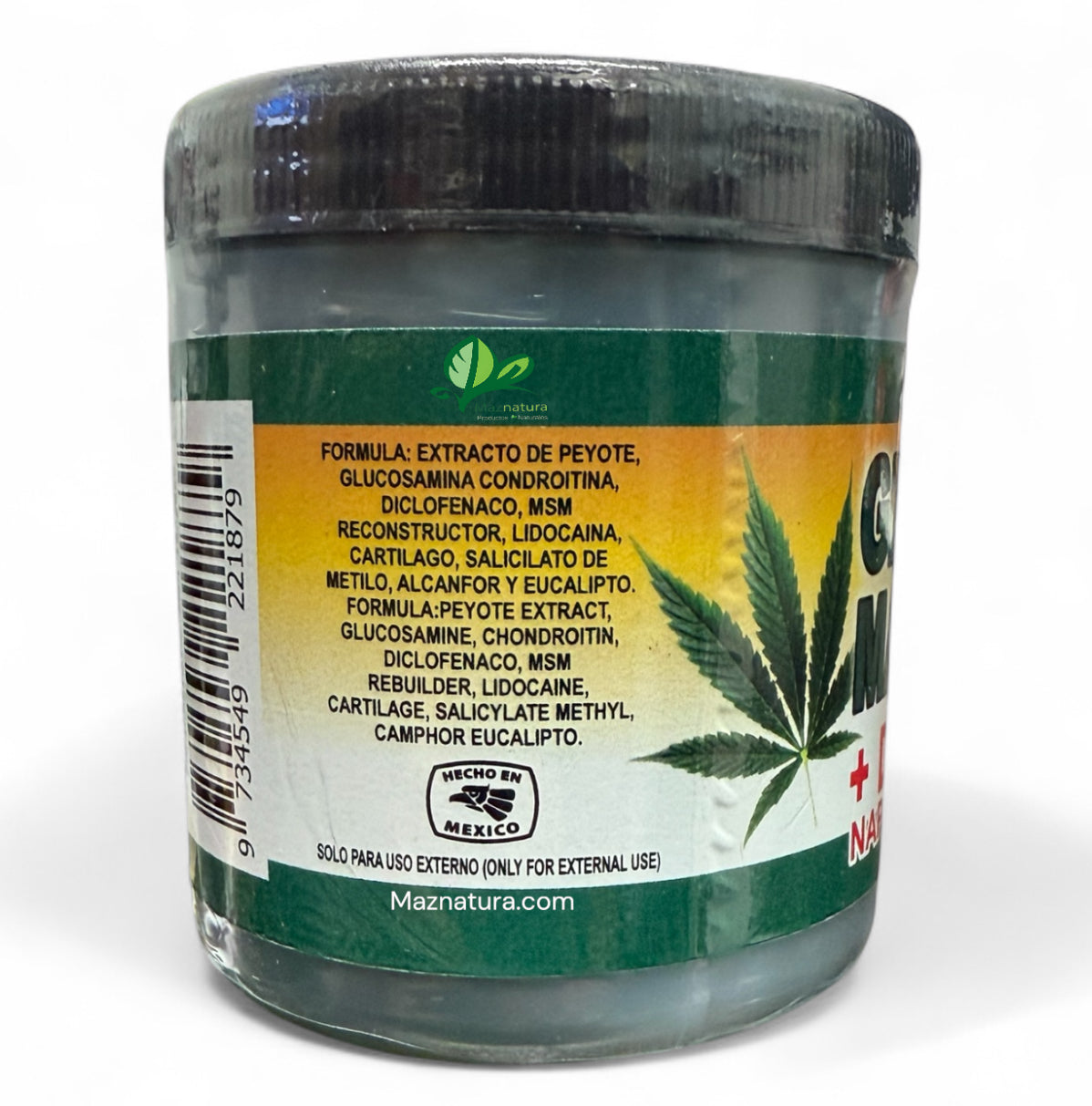 Gel De Mariguanol + Diclofenaco Naproxeno y Lidocaina Pomada 250g
