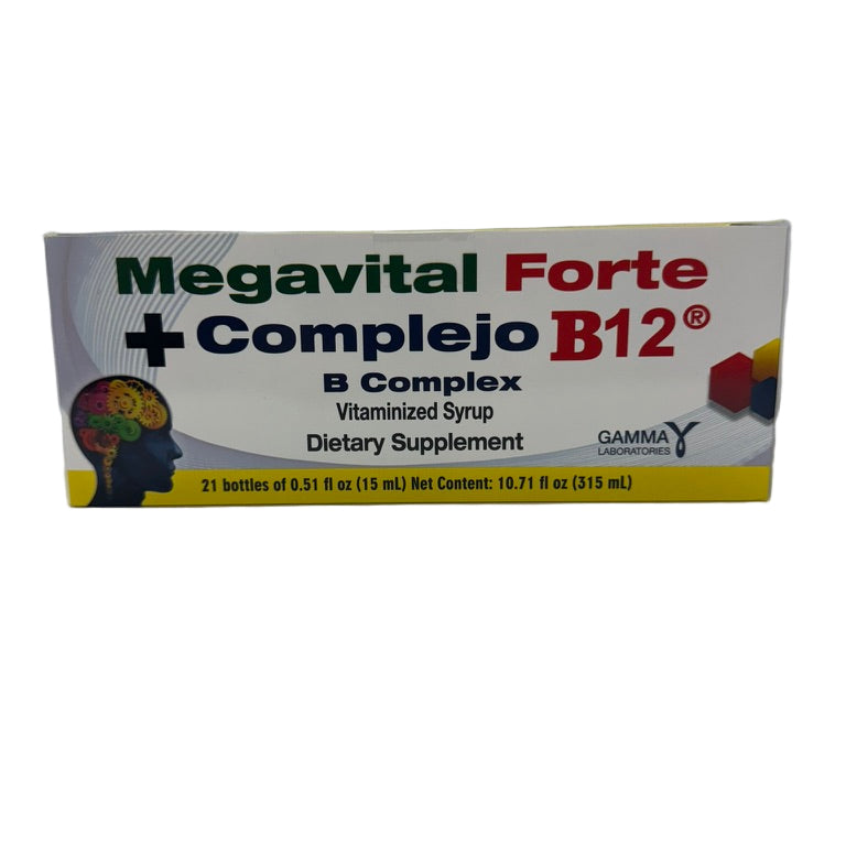 thumbnail image 2 of MEGAVITAL Forte Complex B12 Dietary Supplement 21 Bottles Vitamin Syrup 2 of 6