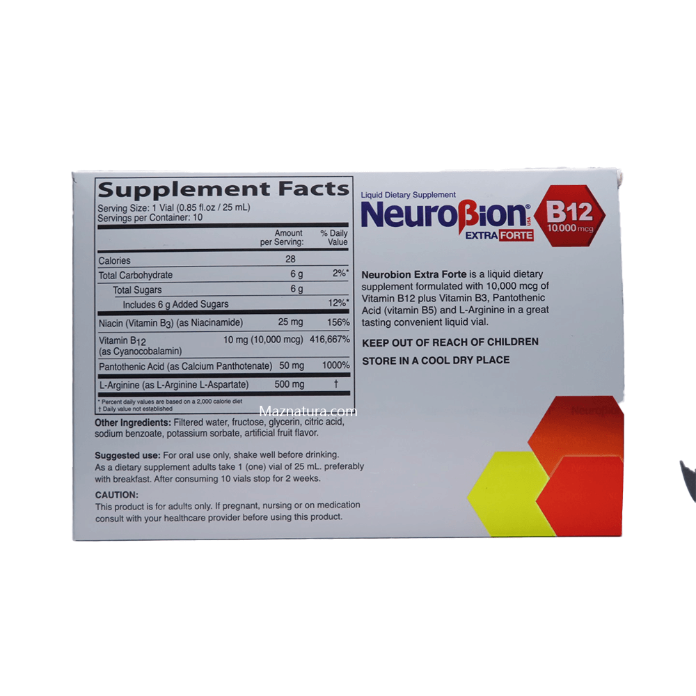 NeuroBion B12 10,000 mcg Extra Fuerte Sabor a Bayas