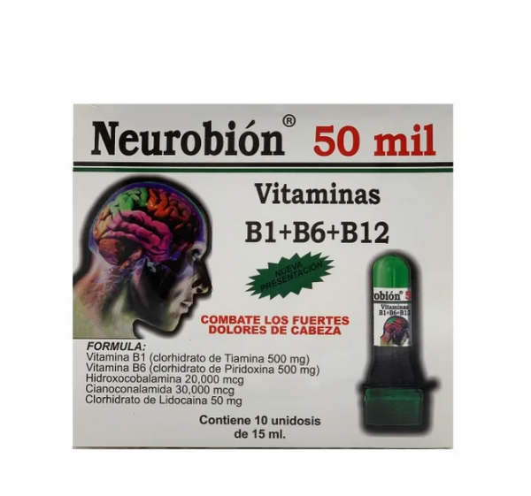 Neurobion 50 MIL Vitaminas B1+B6+B12 Bebibles de Ampolleta