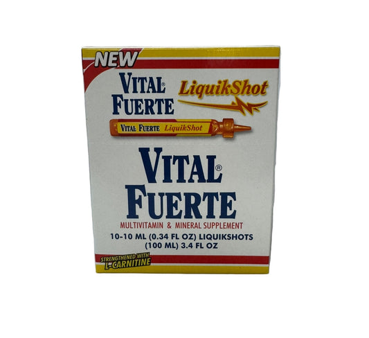 Vital Fuerte Multivitamin & Mineral Supplement 10-10 ML Liquikshots