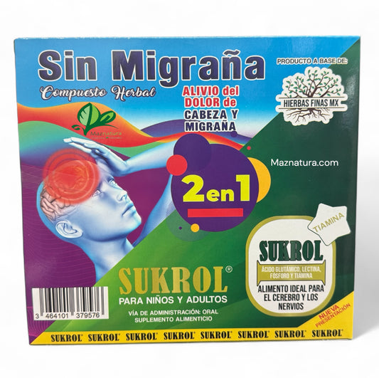 Sin Migrana Compuesto Herbal Ampolleta Bebible
