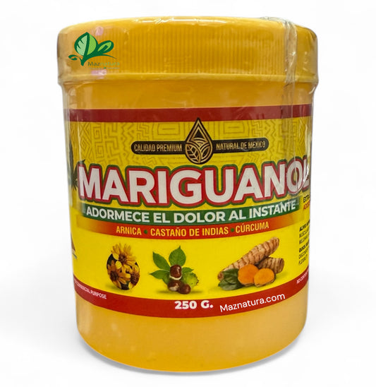 Mariguanol Adormece el Dolor al Instante Pomada 250g
