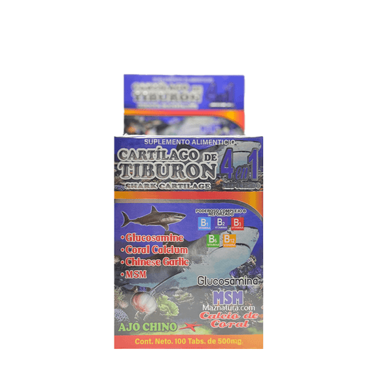 Cartilago De Tiburon 4 en 1 Reforzado 100 caps