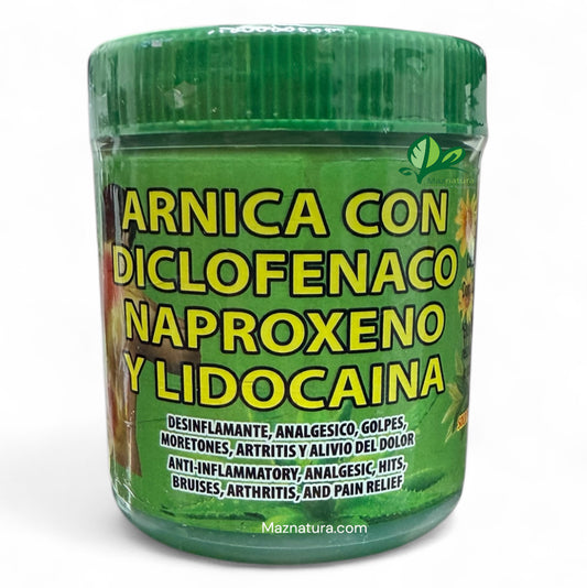 Arnica Con Diclofenaco Naproxeno y Lidocaina Pomada 120g
