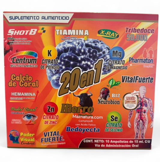 20 en 1 Hierro Bedoyecta Ampolleta Beible 10 Vials