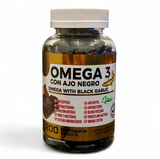 Omega 3 Con Ajo Negro 200 Softgels