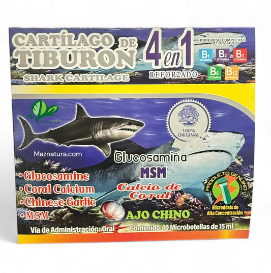 Cartilago De Tiburon 4 en 1 Ampolleta Bebible