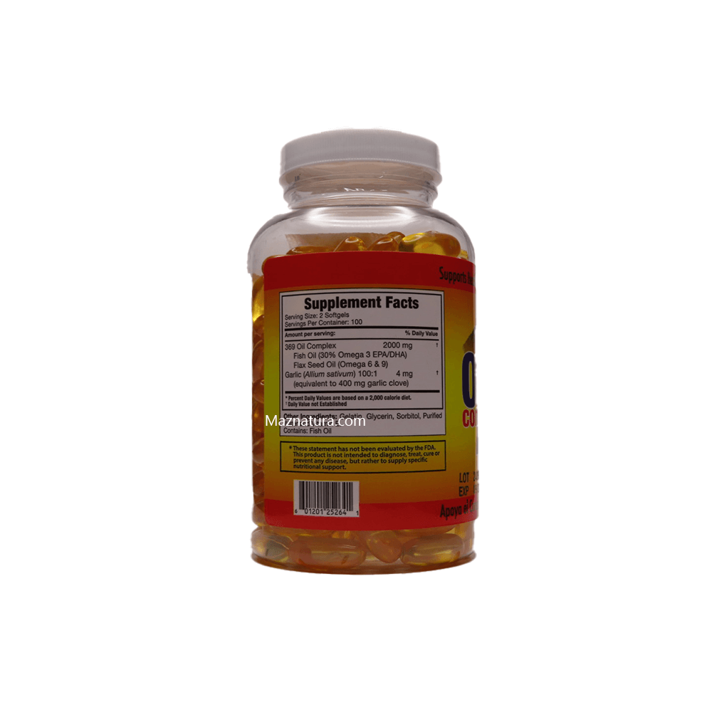 Omega con Ajo 3-6-9 Softgels - Maznatura Default Title