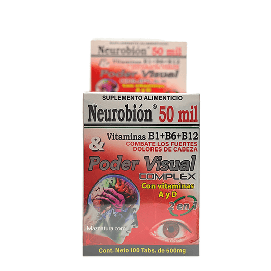 Neurobion 50 mil Vitaminas B1+B6+B12 & Poder Visual Capsulas